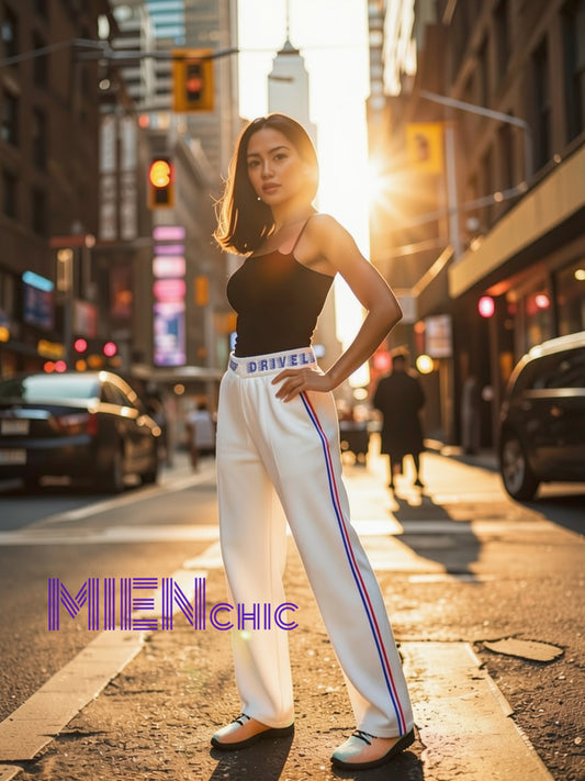 MIENchic Women's DRIVELINE Wide Leg Casual Pants - Premium Fabric Tech