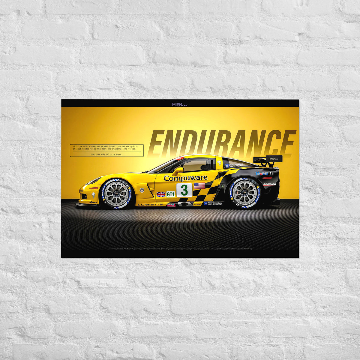 American Endurance Series - ENDURANCE | MIENchic — CORVETTE C6R GT1 | 24" x 36" Poster