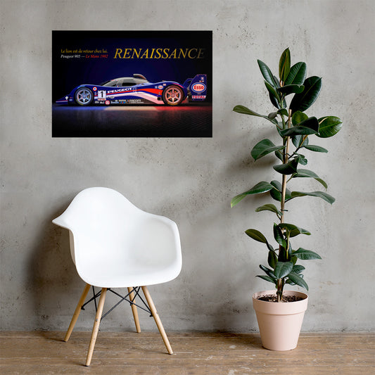 CHEZ NOUS by MIENchic — Peugeot 905 1992–1993 | French LEGENDS of Le Mans Series - RENAISSANCE | 24" x 36" Poster