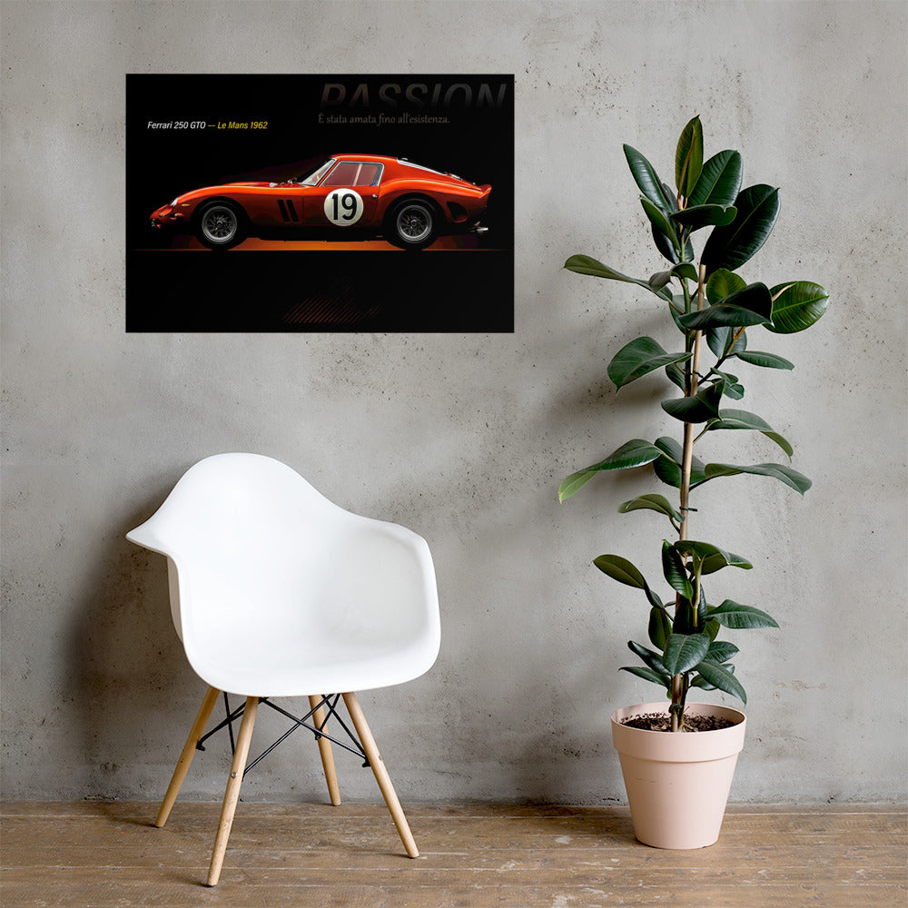 CAVALLO by MIENchic — Ferrari 250 GTO 1962 | 1-of-5 Series - PASSION | 24" x 36" Poster