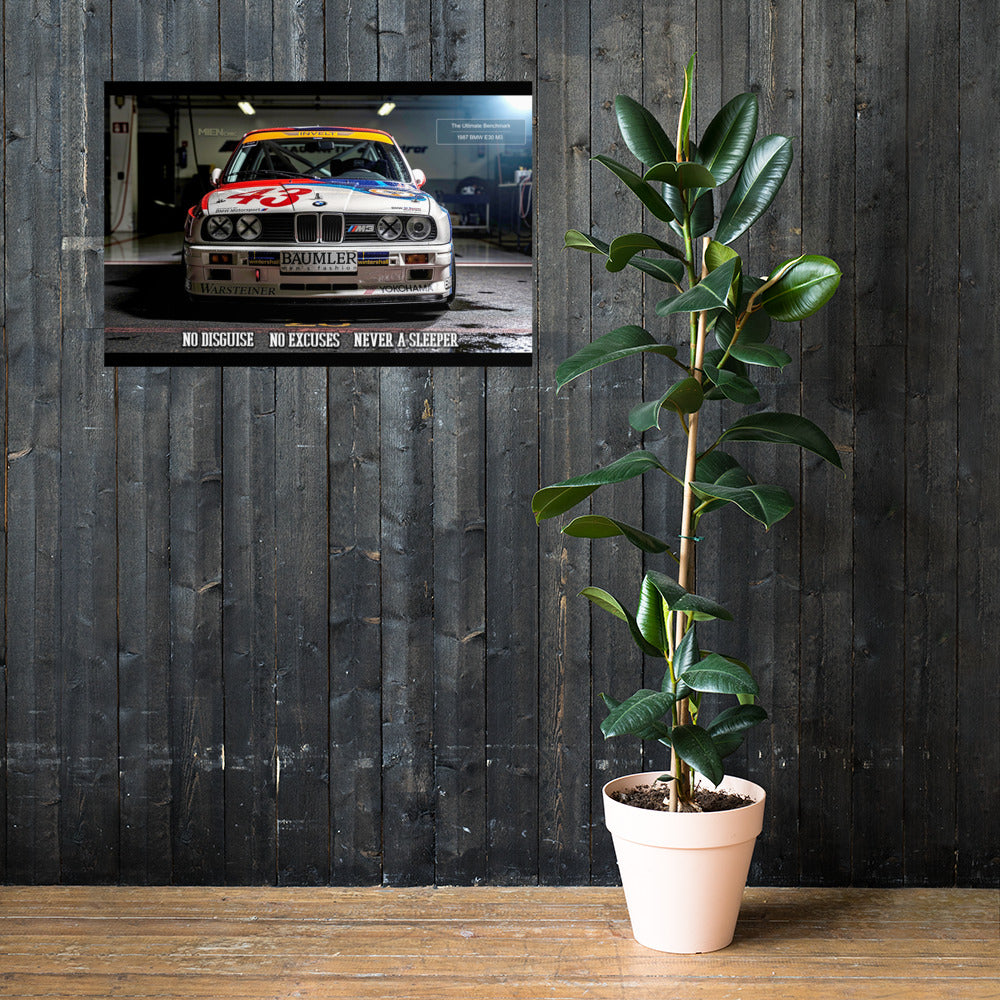 MIENchic — 1987 BMW E30 M3 | Never a Sleeper | 24" × 36" Poster