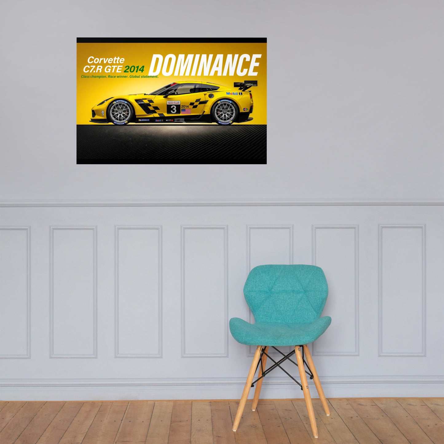 MIENchic — CORVETTE C7R GTE 2014 | American Endurance Series - DOMINANCE | 24" x 36" Poster