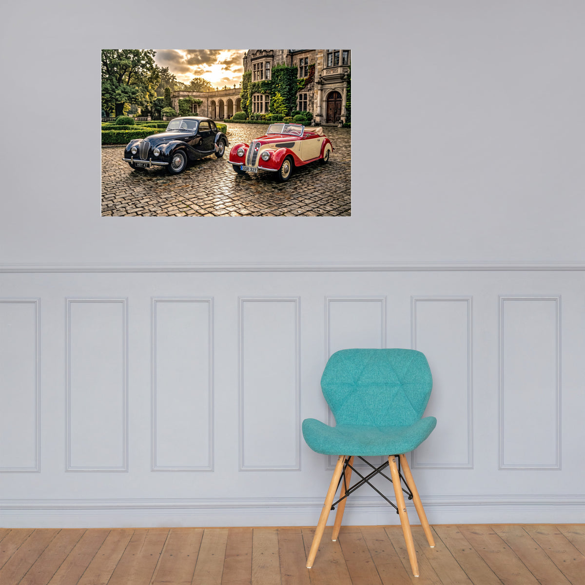 MIENchic — RAPP TO REBIRTH - GHOST LOG: VOLUME II — The Doppelgänger Courtyard | BMW 340 Shadow | 24" x 36"