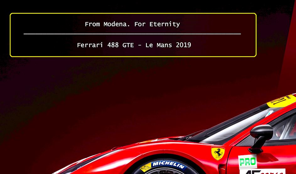 CAVALLO by MIENchic | Ferrari 488 GTE 2019 | 5-of-5 Series - ETERNAL | 24" x 36" Poster
