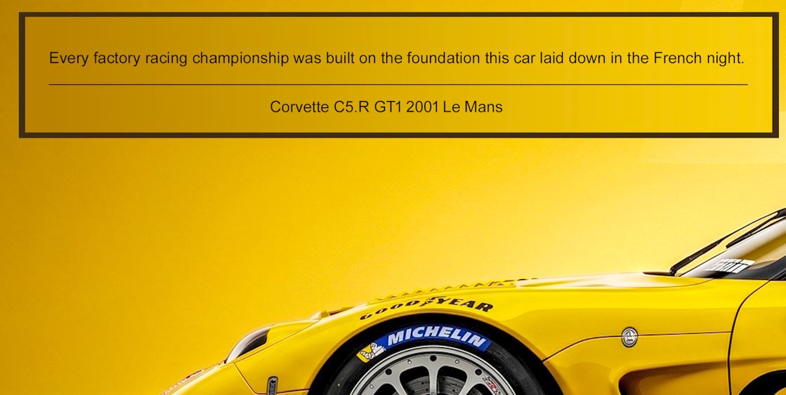 MIENchic — CORVETTE C5R GT1 2001 | American Endurance Series - LEGACY | 24" x 36" Poster
