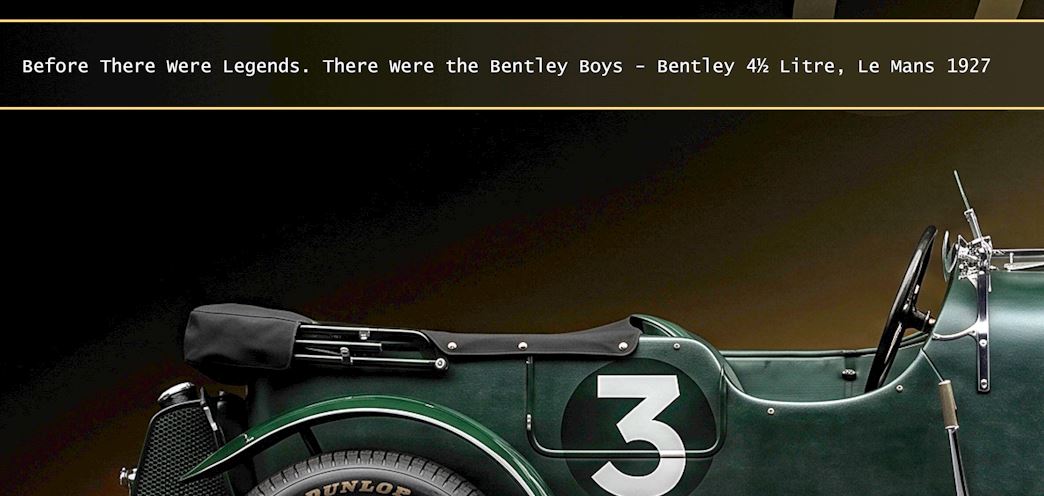 MIENchic — Bentley 1927 4½ Litre Le Mans | LEGENDS of Le Mans Series - ORIGINS | 24" x 36" Poster