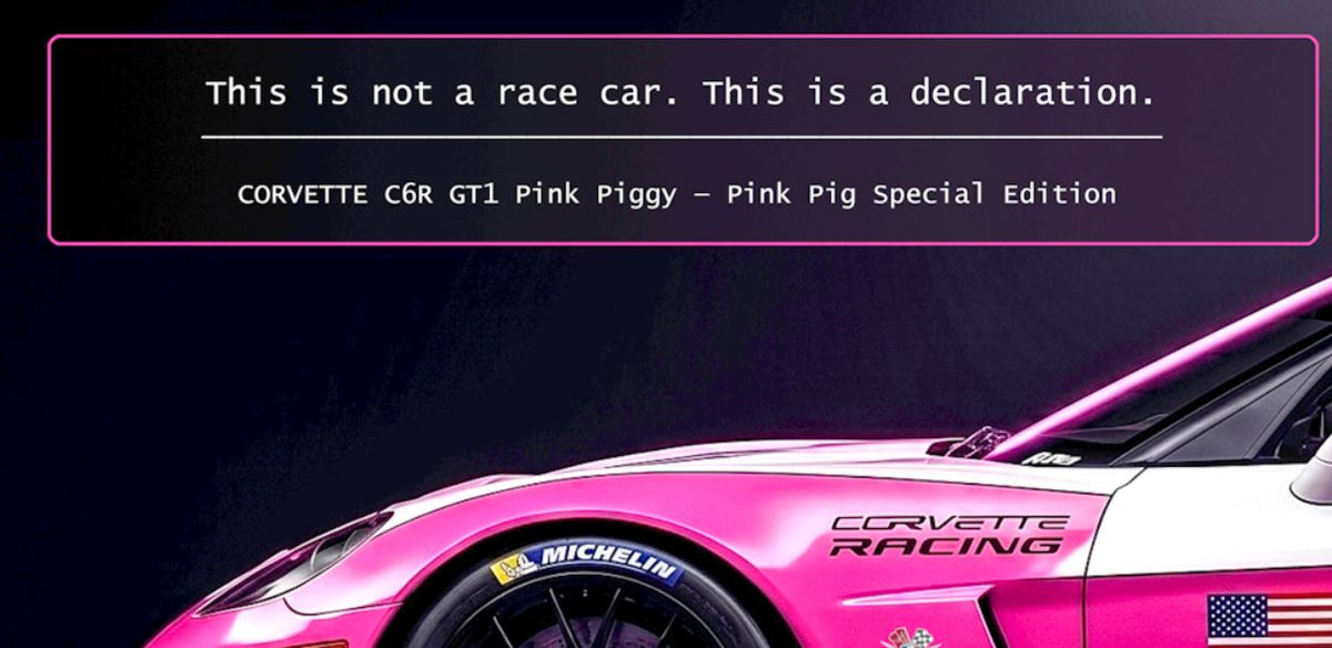 MIENchic — CORVETTE C6R GT1 Pink Piggy | American Endurance Series - REBELLION | 24" x 36" Poster