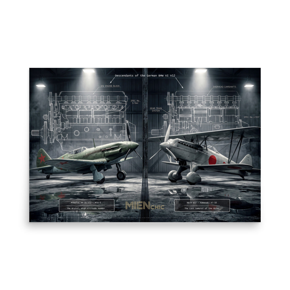 MIENchic — RAPP TO REBIRTH — FORGOTTEN PHANTOMS | The High-Altitude Legends of The Bavarian V12 | 24" x 36"