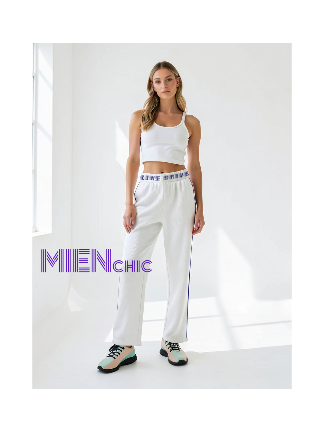 MIENchic Women's DRIVELINE Wide Leg Casual Pants - Premium Fabric Tech