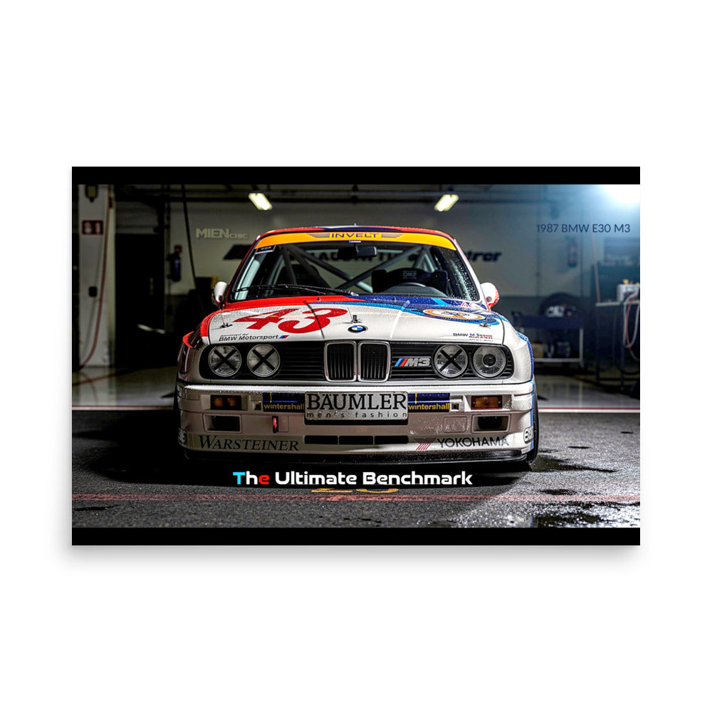 MIENchic — 1987 BMW E30 M3 | The Ultimate Benchmark | 24" × 36" Poster