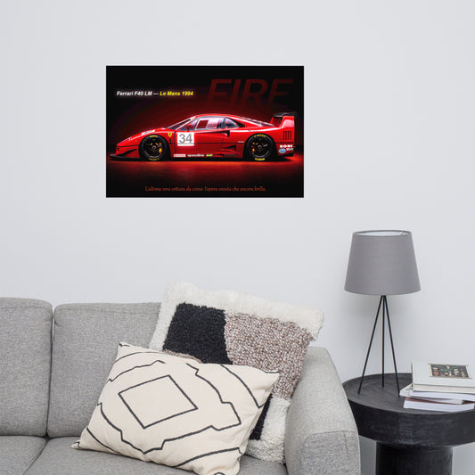 CAVALLO by MIENchic — Ferrari 312P 1969 | 2-of-5 Series - FURY | 24" x 36" Poster