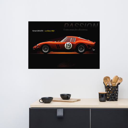 CAVALLO by MIENchic — Ferrari 250 GTO 1962 | 1-of-5 Series - PASSION | 24" x 36" Poster