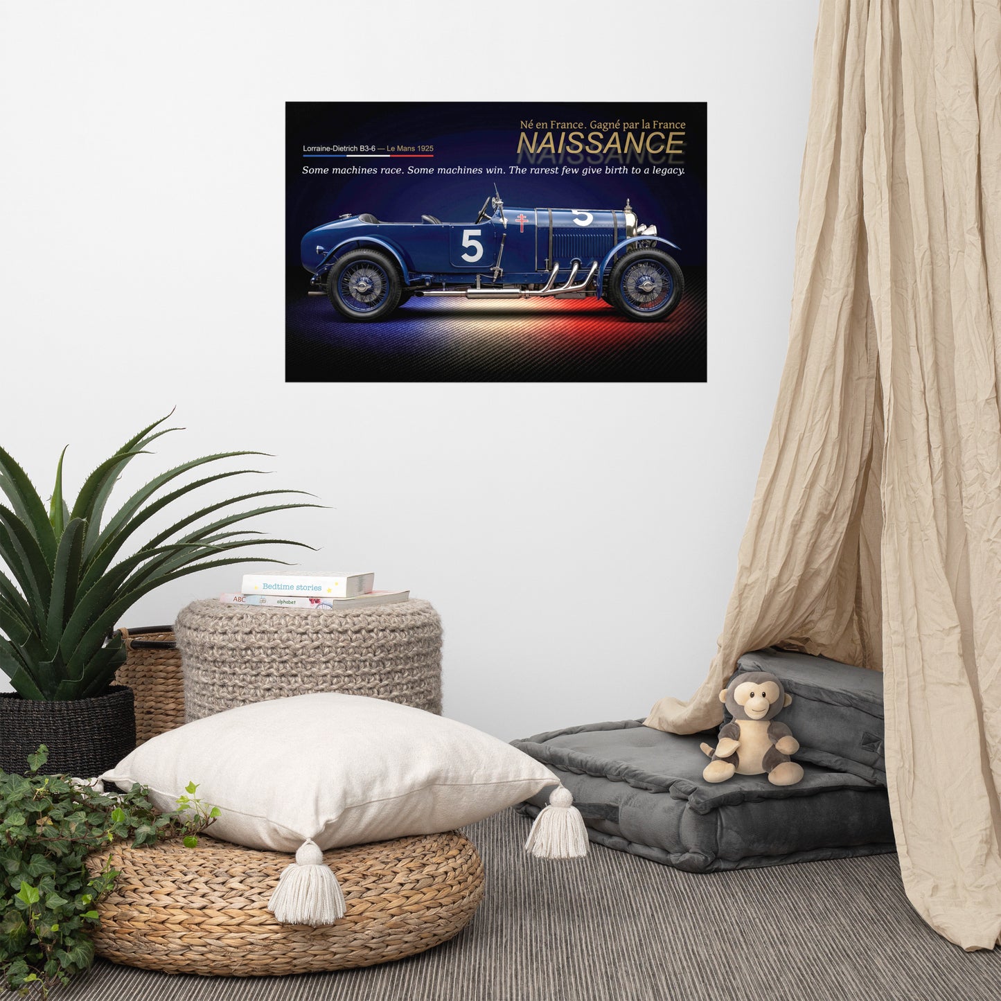 CHEZ NOUS by MIENchic — Lorraine-Dietrich B3-6 1925 Le Mans | French LEGENDS of Le Mans Series - NAISSANCE | 24" x 36" Poster