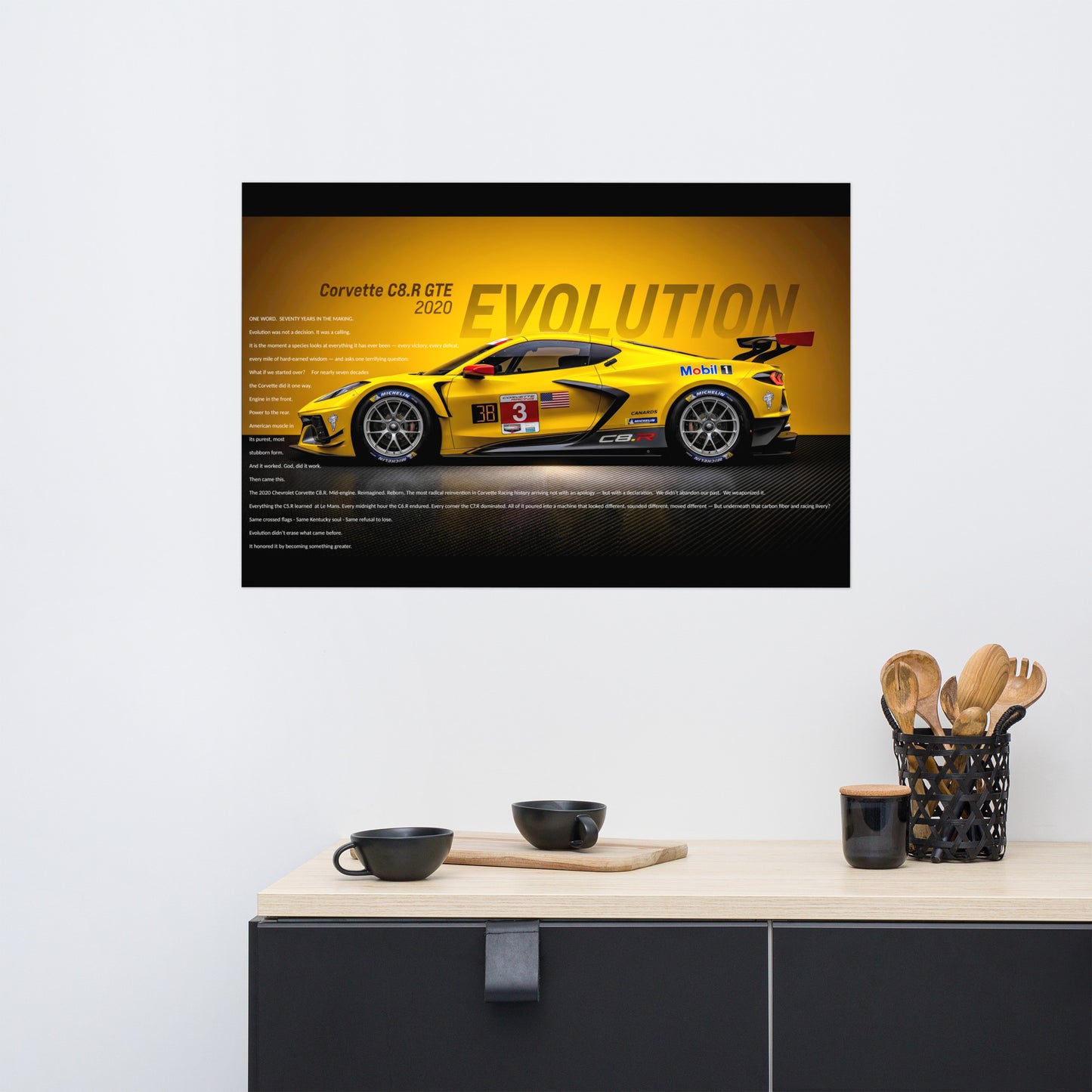 MIENchic — Corvette C8.R GTE 2020 | American Endurance Series - EVOLUTION | 24" x 36" Poster
