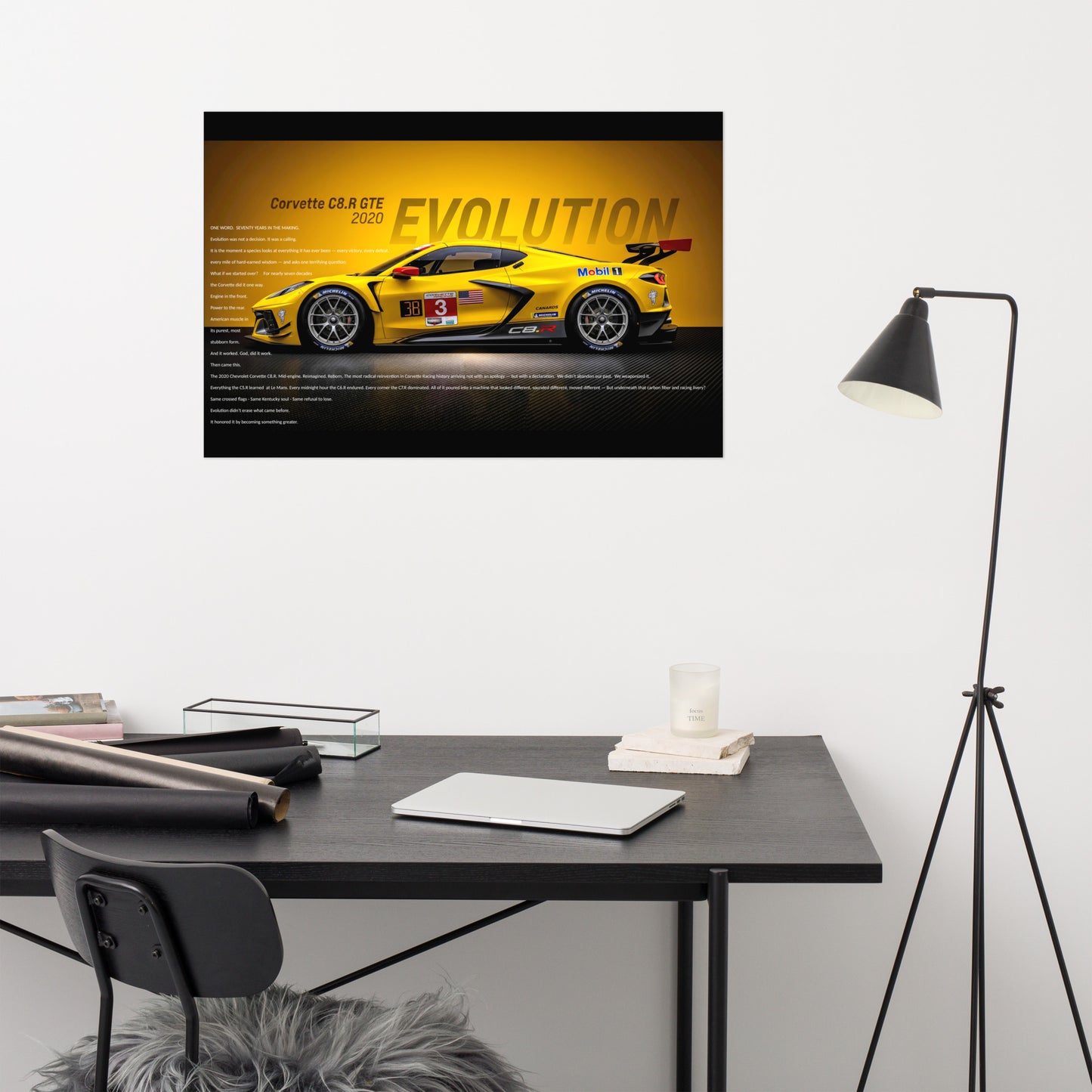MIENchic — Corvette C8.R GTE 2020 | American Endurance Series - EVOLUTION | 24" x 36" Poster