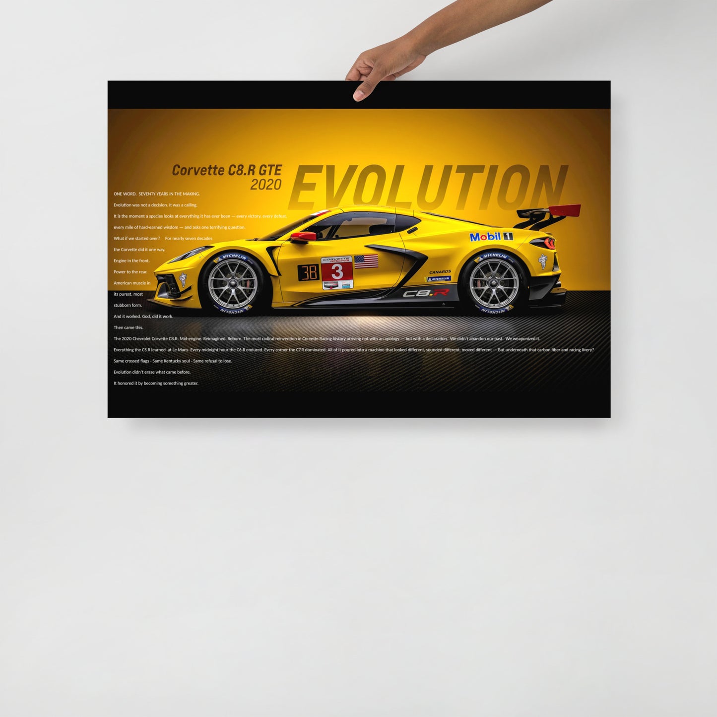 MIENchic — Corvette C8.R GTE 2020 | American Endurance Series - EVOLUTION | 24" x 36" Poster