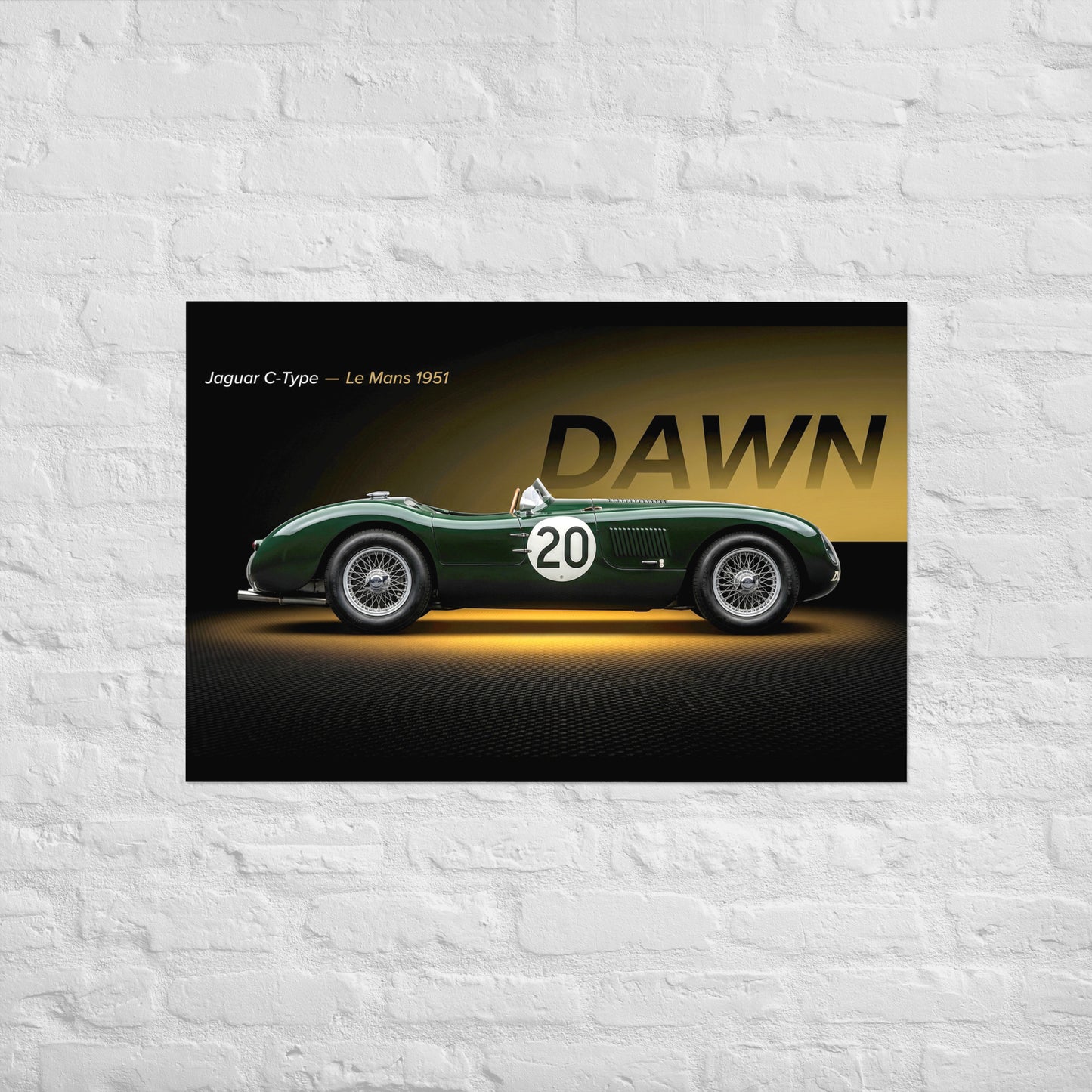 MIENchic — Jaguar C-Type 1951 Le Mans | LEGENDS of Le Mans Series - DAWN | 24" x 36" Poster