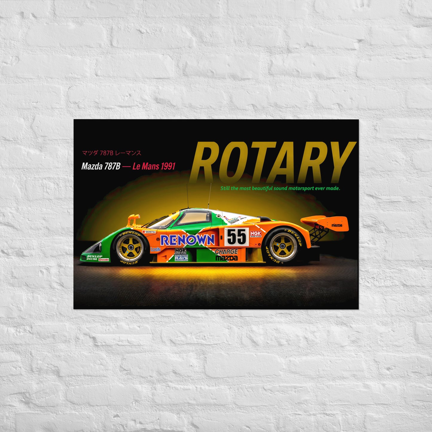 MIENchic — Mazda 787B 1991 Le Mans | LEGENDS of Le Mans Series - ROTARY | 24" x 36" Poster
