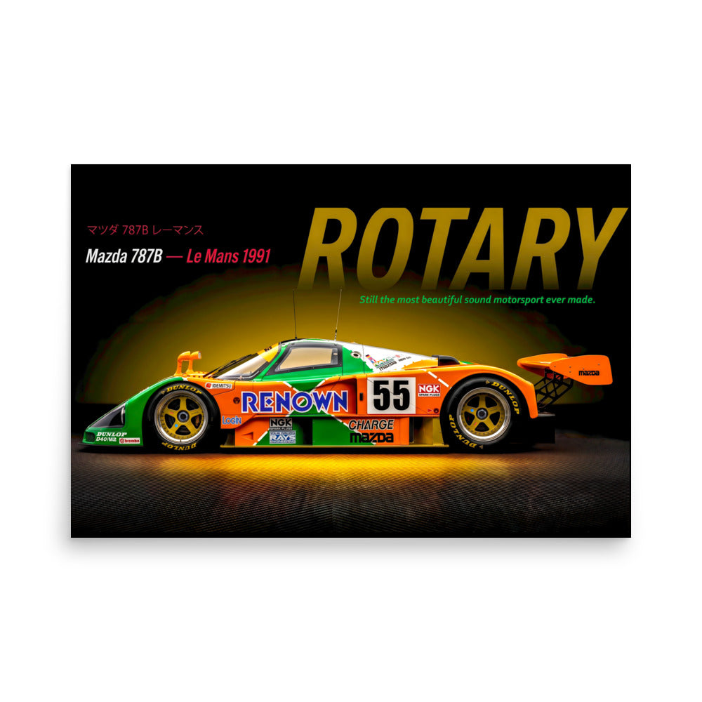 MIENchic — Mazda 787B 1991 Le Mans | LEGENDS of Le Mans Series - ROTARY | 24" x 36" Poster