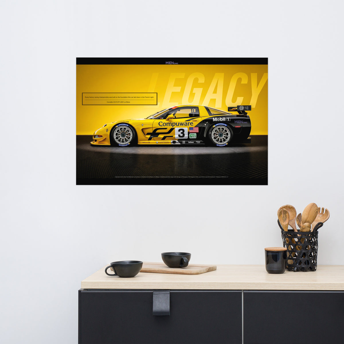 MIENchic — CORVETTE C5R GT1 2001 | American Endurance Series - LEGACY | 24" x 36" Poster