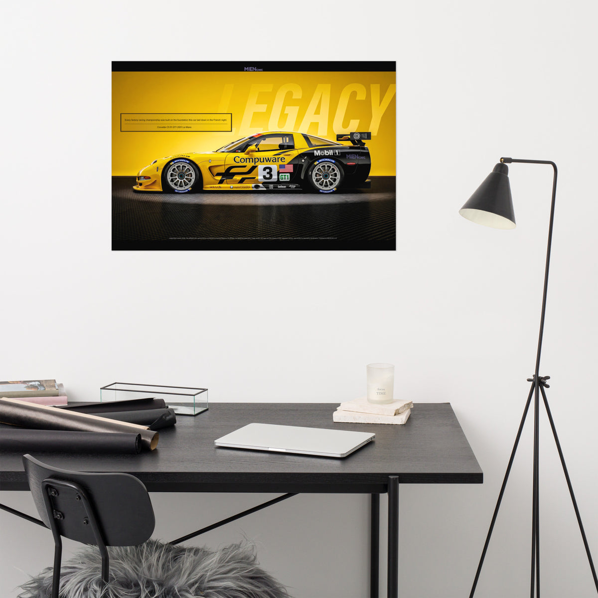 MIENchic — CORVETTE C5R GT1 2001 | American Endurance Series - LEGACY | 24" x 36" Poster