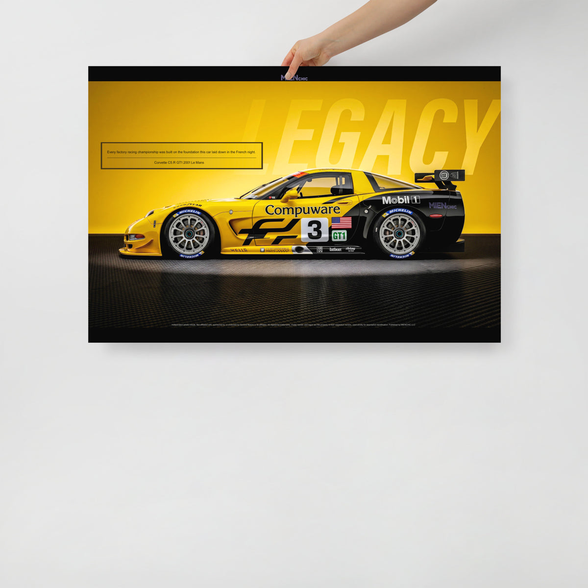 MIENchic — CORVETTE C5R GT1 2001 | American Endurance Series - LEGACY | 24" x 36" Poster