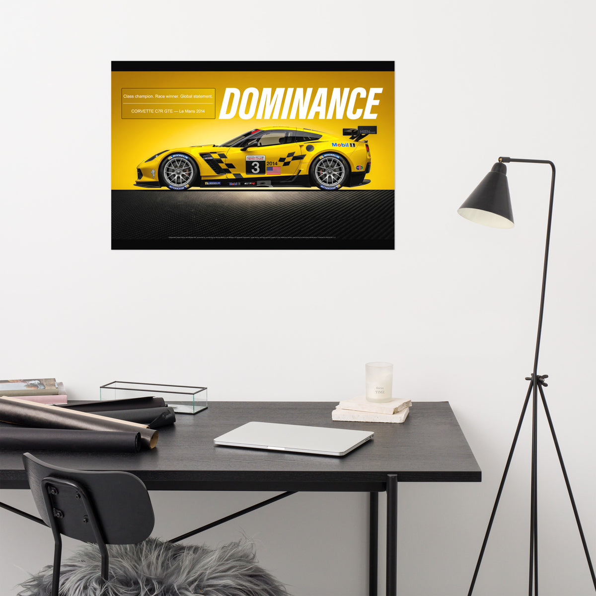 MIENchic — CORVETTE C7R GTE 2014 | American Endurance Series - DOMINANCE | 24" x 36" Poster