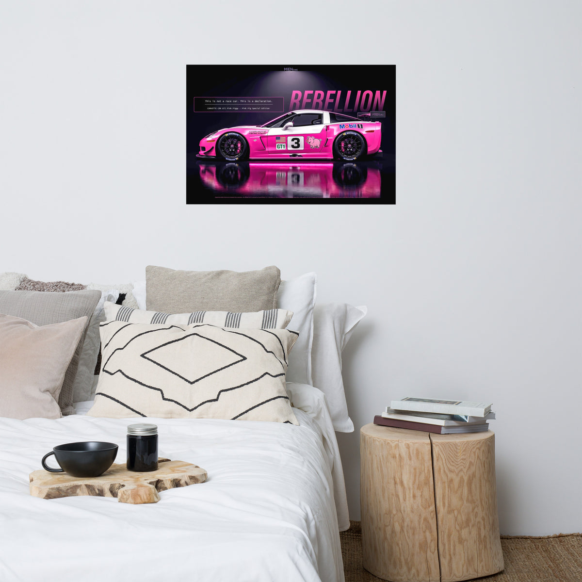 MIENchic — CORVETTE C6R GT1 Pink Piggy | American Endurance Series - REBELLION | 24" x 36" Poster