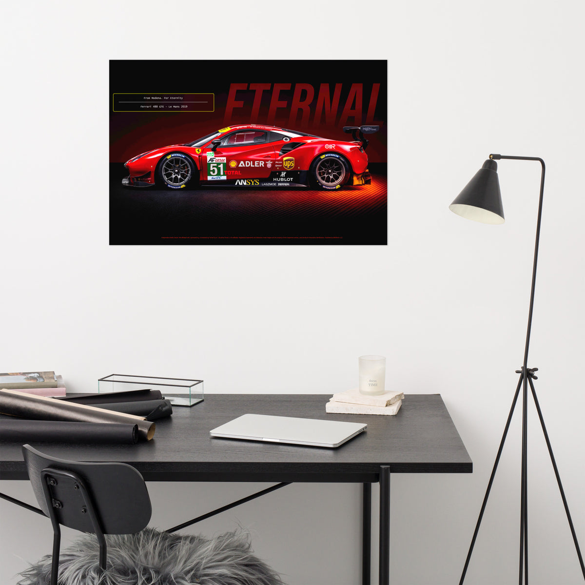 CAVALLO by MIENchic | Ferrari 488 GTE 2019 | 5-of-5 Series - ETERNAL | 24" x 36" Poster