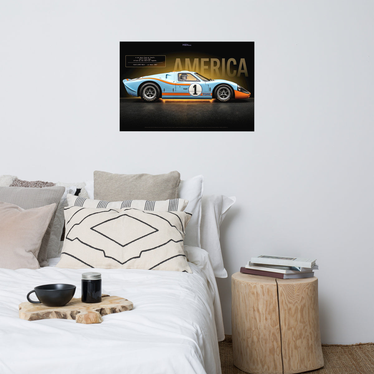 MIENchic — Ford GT40 MkIV 1967 Le Mans | LEGENDS of Le Mans Series - AMERICA | 24" x 36" Poster