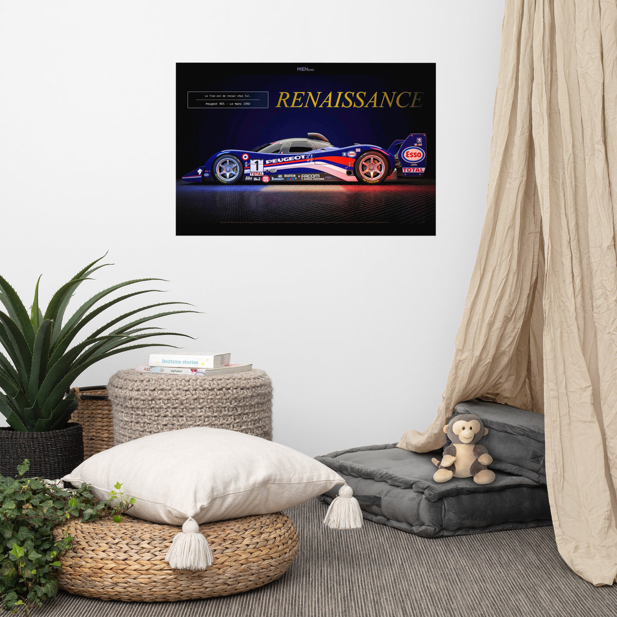 CHEZ NOUS by MIENchic — Peugeot 905 1992–1993 | French LEGENDS of Le Mans Series - RENAISSANCE | 24" x 36" Poster