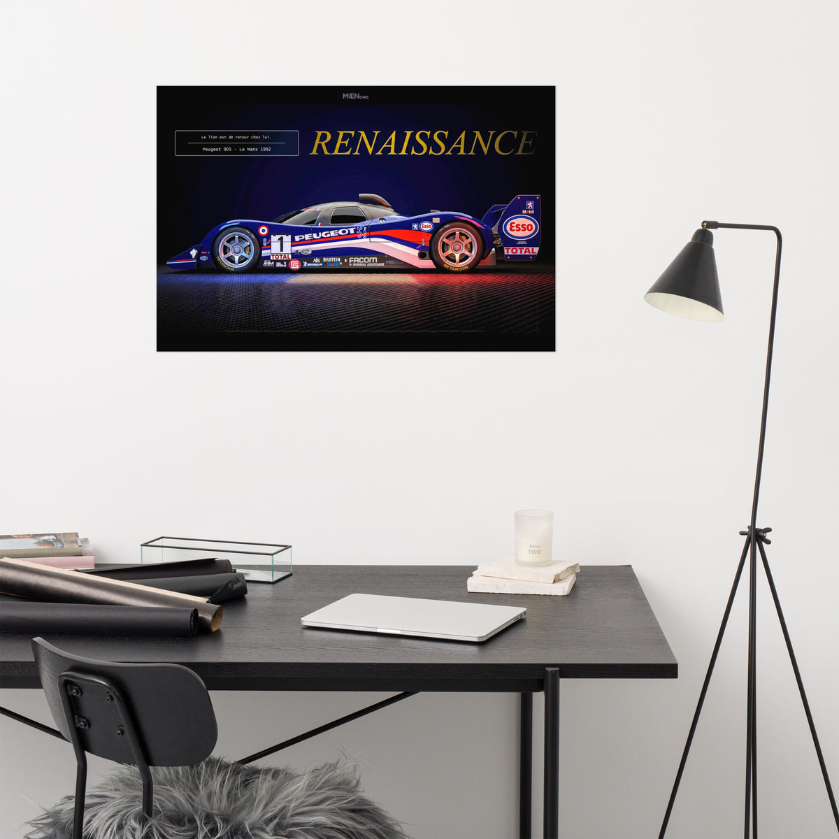CHEZ NOUS by MIENchic — Peugeot 905 1992–1993 | French LEGENDS of Le Mans Series - RENAISSANCE | 24" x 36" Poster