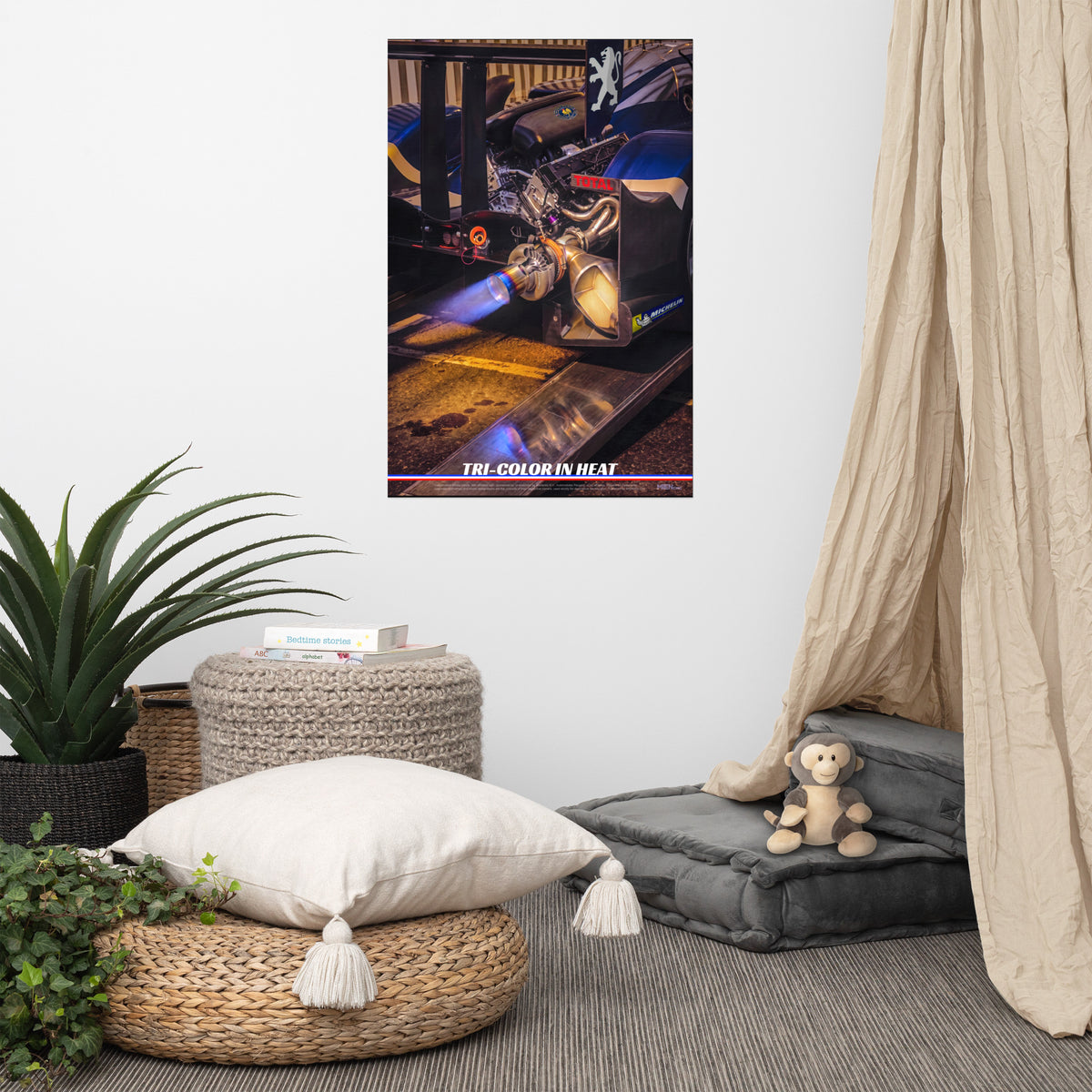 CHEZ NOUS by MIENchic — 2009 Peugeot 908 HDi FAP Tri-Color in Heat | French Legends of Le Mans | 24" x 36" Poster