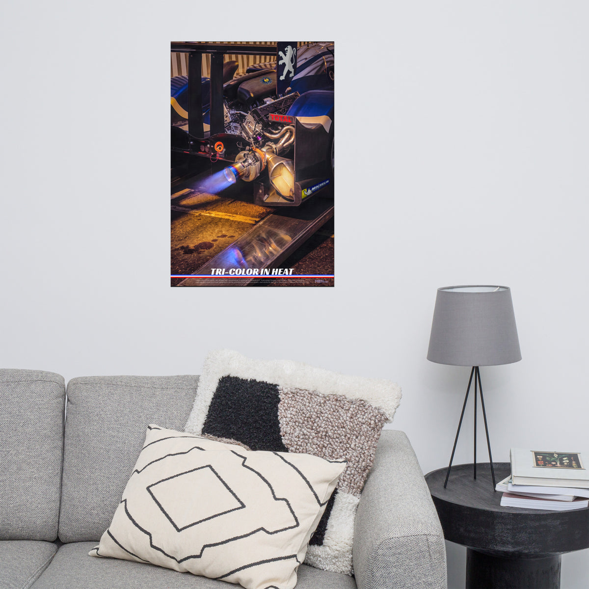 CHEZ NOUS by MIENchic — 2009 Peugeot 908 HDi FAP Tri-Color in Heat | French Legends of Le Mans | 24" x 36" Poster