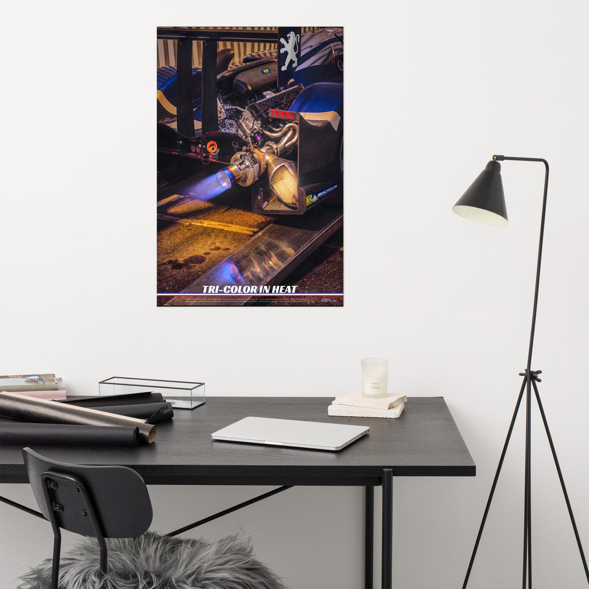 CHEZ NOUS by MIENchic — 2009 Peugeot 908 HDi FAP Tri-Color in Heat | French Legends of Le Mans | 24" x 36" Poster