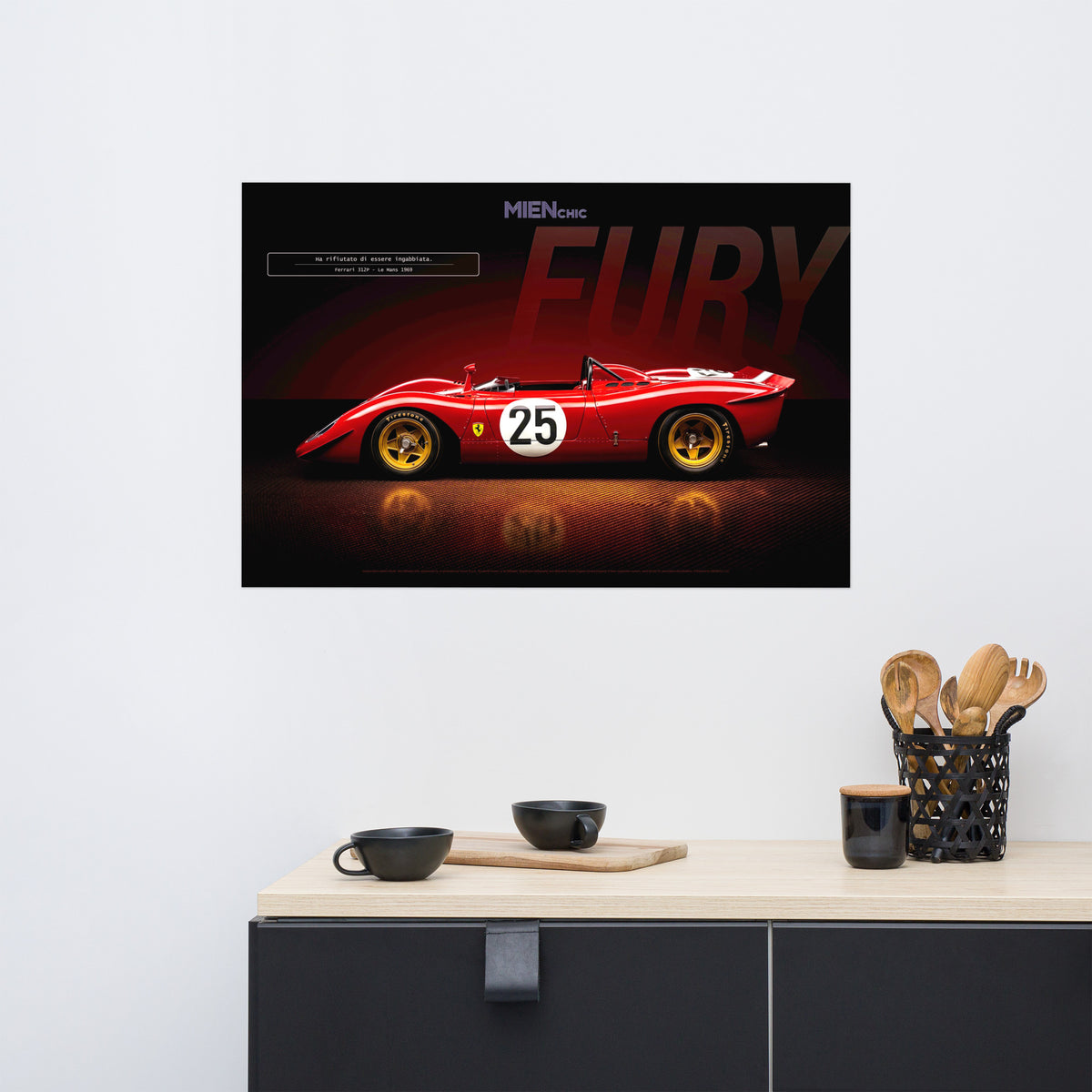 CAVALLO by MIENchic — Ferrari 312P 1969 | 2-of-5 Series - FURY | 24" x 36" Poster
