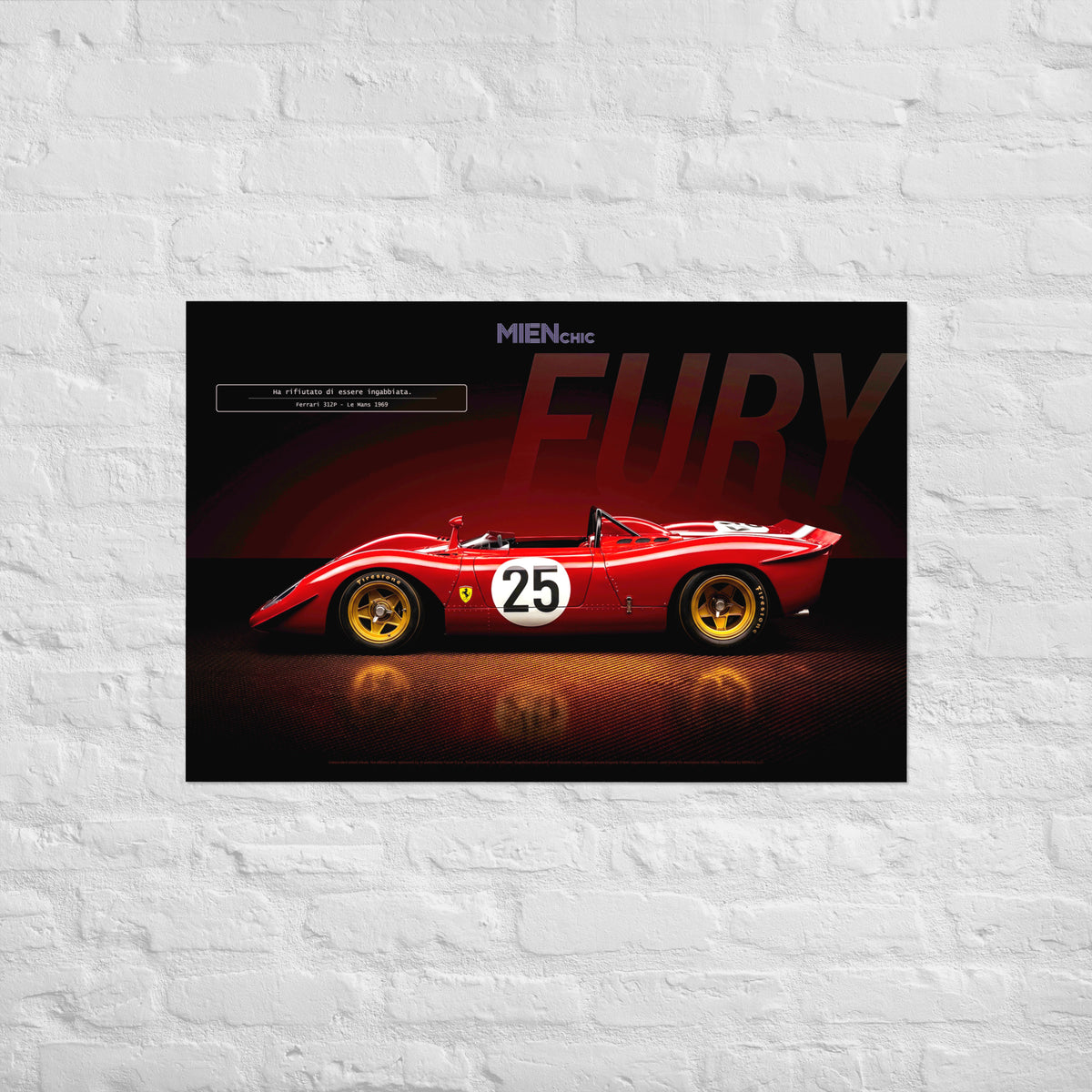 CAVALLO by MIENchic — Ferrari 312P 1969 | 2-of-5 Series - FURY | 24" x 36" Poster