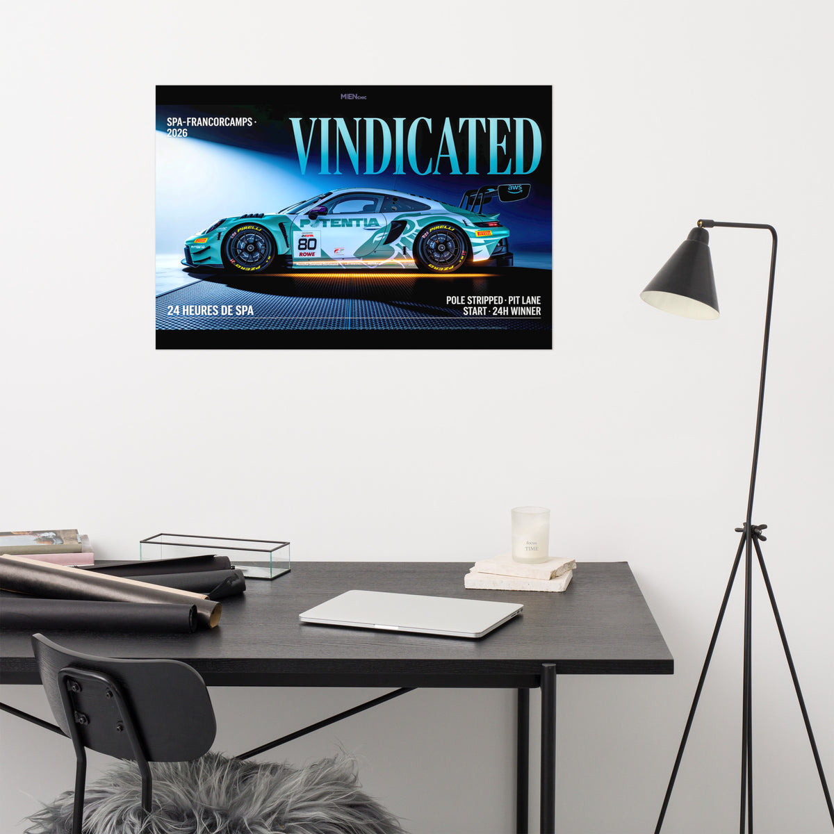 MIENchic — 2026 Porsche 911 GT3 R Spa 24 Hr. Winner | VINDICATED | 24" × 36" Poster