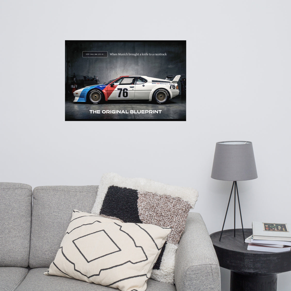 MIENchic — BMW E26 M1 1978 | Original M Blueprint | 24" × 36" Color Poster