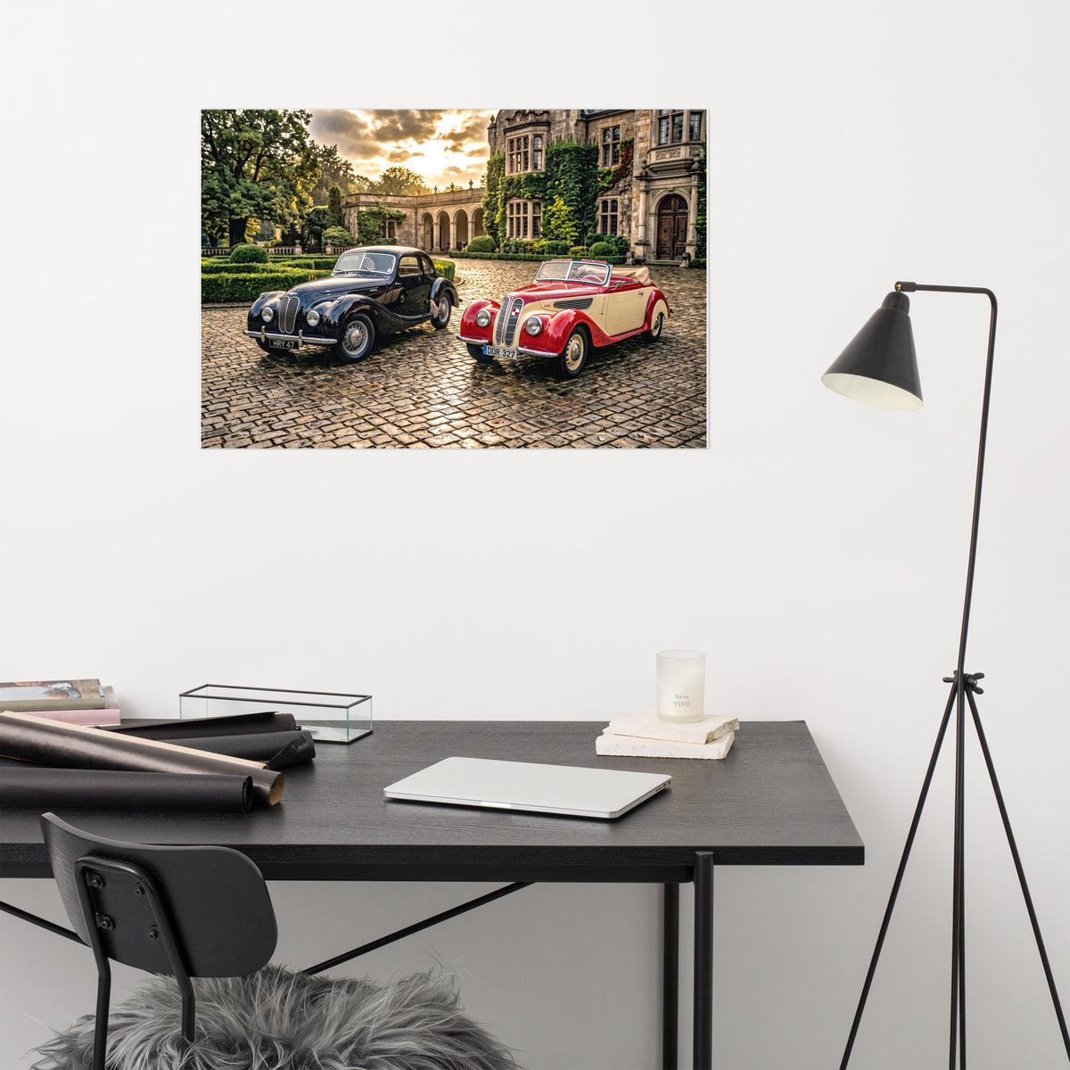 MIENchic — RAPP TO REBIRTH - GHOST LOG: VOLUME II — The Doppelgänger Courtyard | BMW 340 Shadow | 24" x 36"
