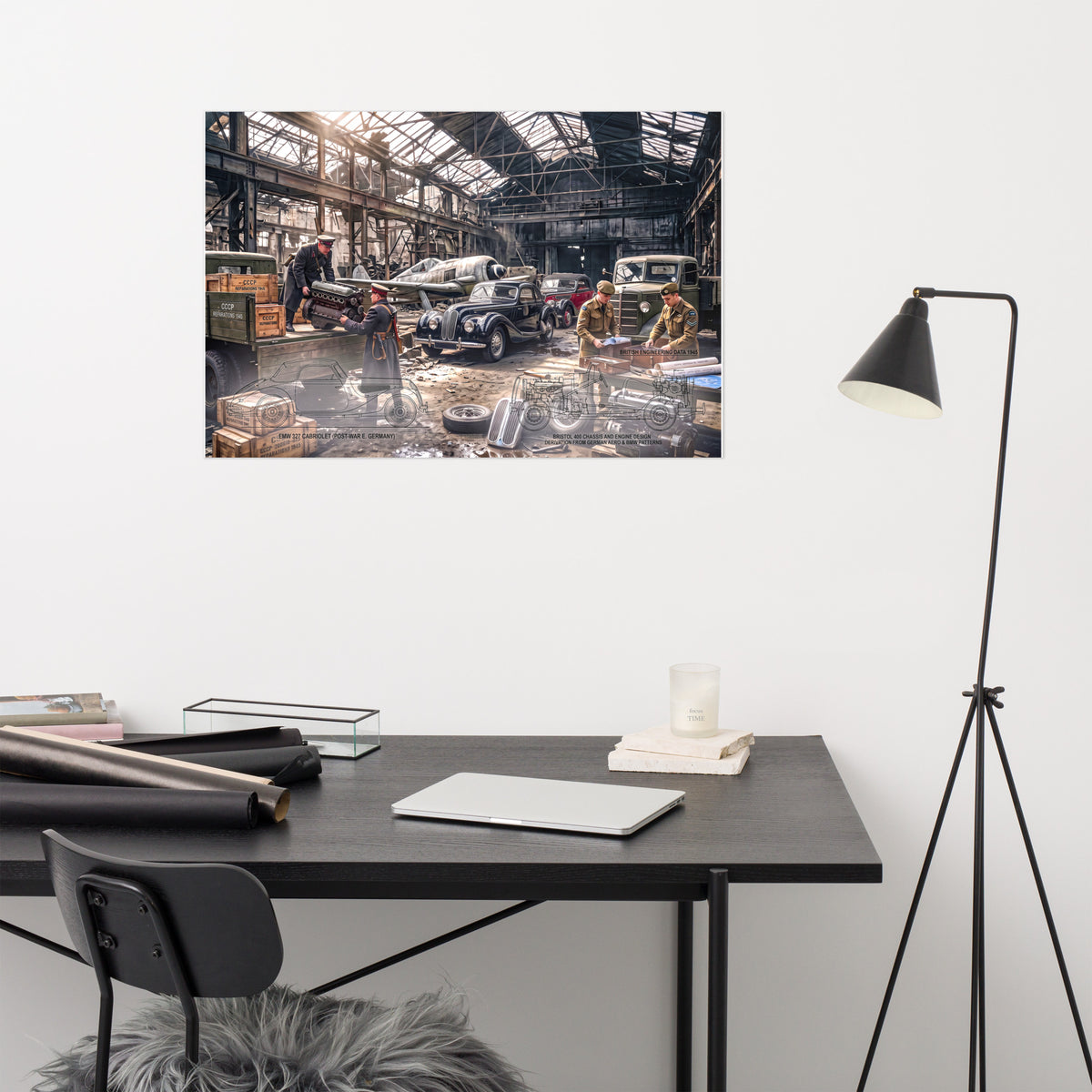 MIENchic — RAPP TO REBIRTH - GHOST LOG: VOLUME I — The Eisenach Partition | Bristol 400 / EMW 327 | 24" x 36"
