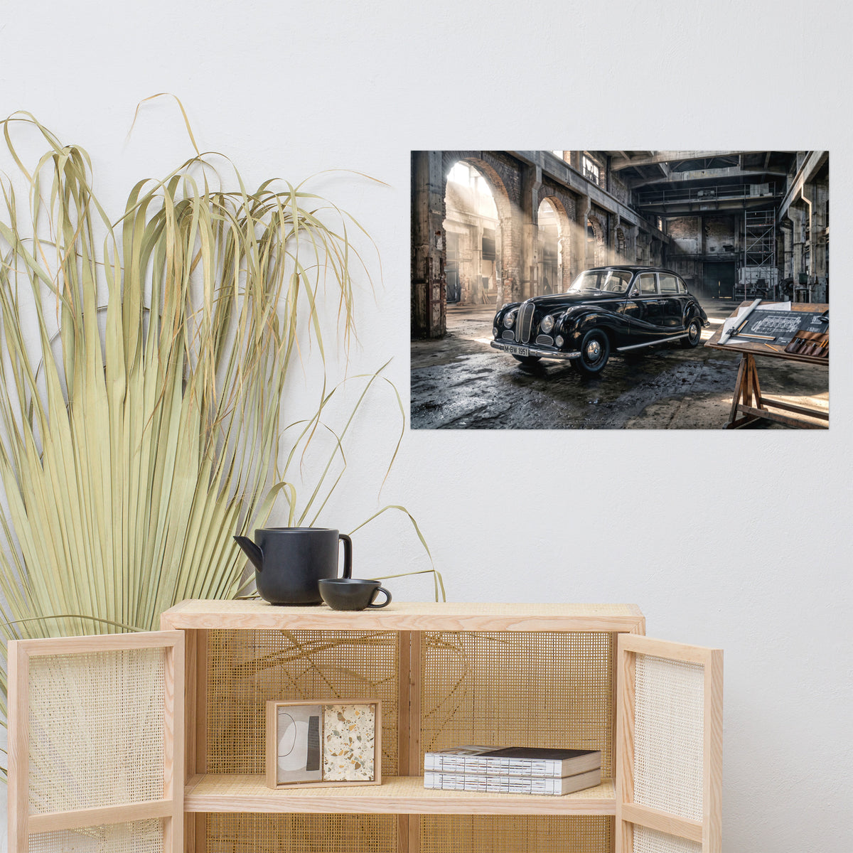 MIENchic — RAPP TO REBIRTH - VOLUME III — How the Art Won. | BMW 501 Baroque Angel 1951 | 24" x 36"