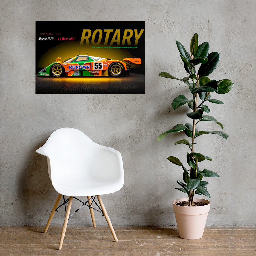 MIENchic — Mazda 787B 1991 Le Mans | LEGENDS of Le Mans Series - ROTARY | 24" x 36" Poster