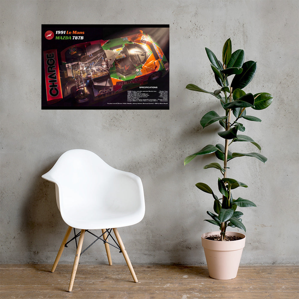 BUSHIDO by MIENchic — CUTAWAY - Mazda 787B Le Mans 1991 | 24" x 36" Poster