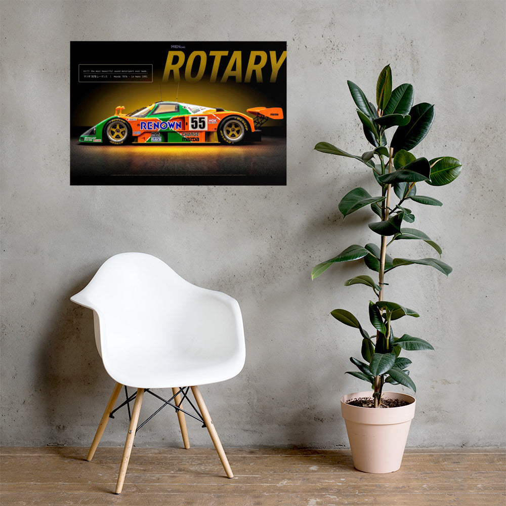 MIENchic — Mazda 787B 1991 Le Mans | LEGENDS of Le Mans Series - ROTARY | 24" x 36" Poster