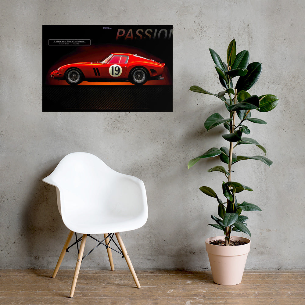 CAVALLO by MIENchic — Ferrari 250 GTO 1962 | 1-of-5 Series - PASSION | 24" x 36" Poster
