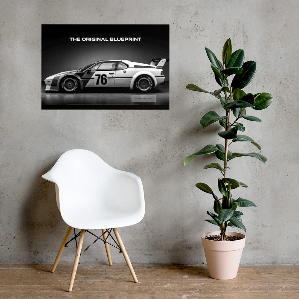 MIENchic — BMW E26 M1 1978 | Original M Blueprint | 24" × 36" Poster