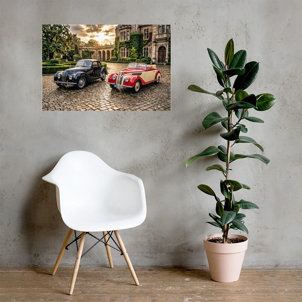 MIENchic — RAPP TO REBIRTH - GHOST LOG: VOLUME II — The Doppelgänger Courtyard | BMW 340 Shadow | 24" x 36"
