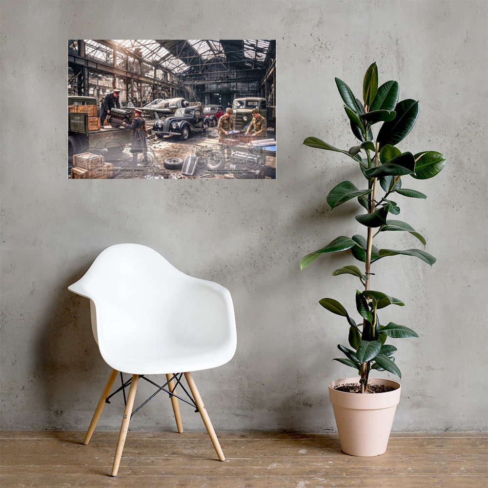 MIENchic — RAPP TO REBIRTH - GHOST LOG: VOLUME I — The Eisenach Partition | Bristol 400 / EMW 327 | 24" x 36"