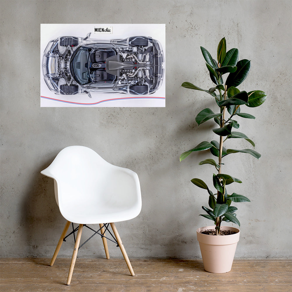 Anatomy of Speed | Hybrid Hypercar Art Print – Independent F1 Engineering X-Ray | 24" x 36" Poster